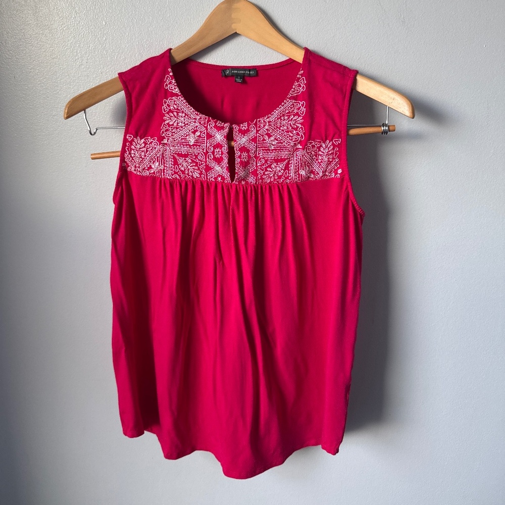 Adrianna Papell embroidered tank